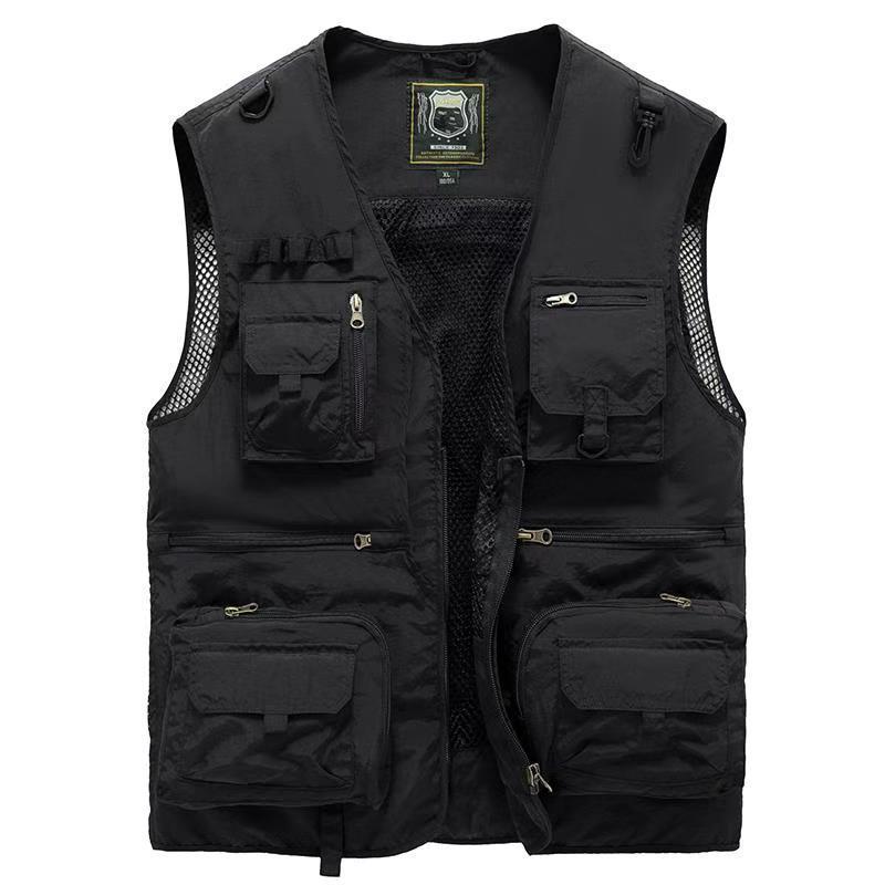 Men's Outdoor Vest with Multiple Pockets for Adventure and Travel