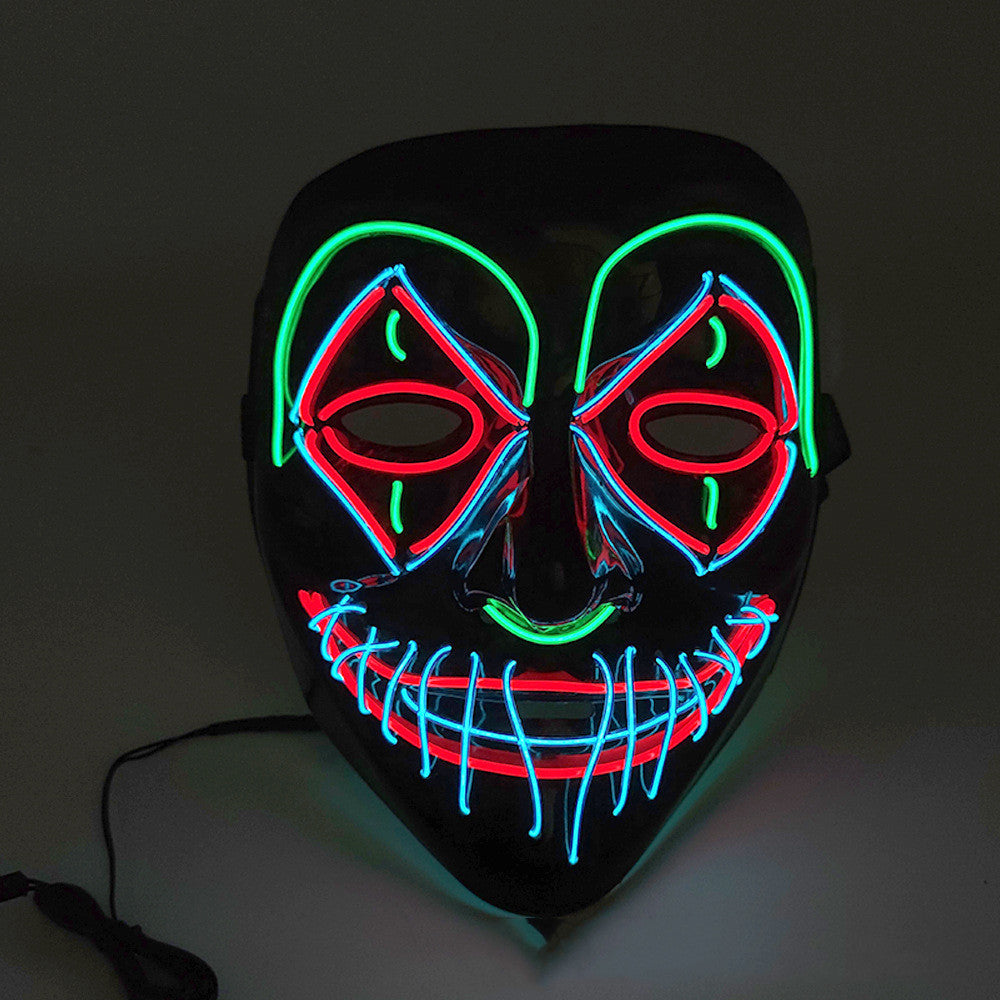 Halloween LED Light Effect Mask for Adults – Glowing Party and Cosplay Mask