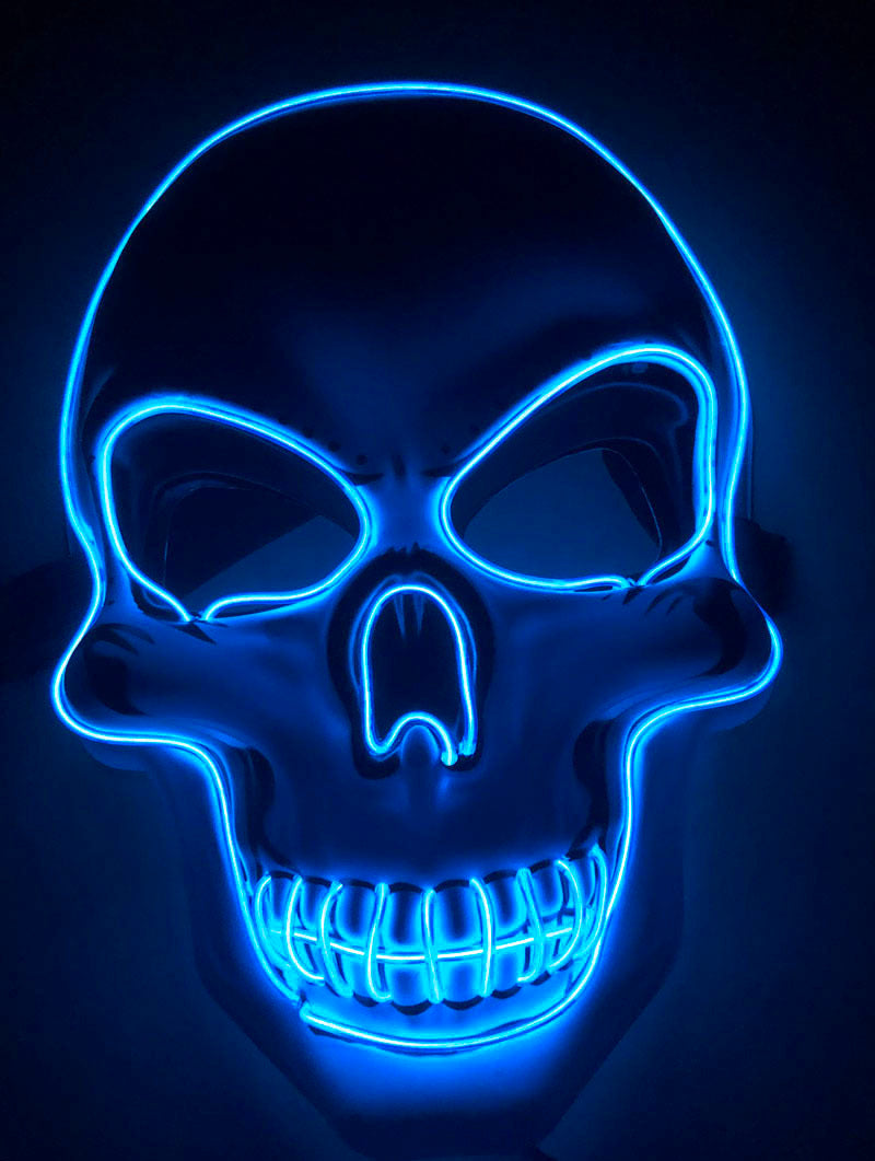 Halloween LED Skull Mask for Adults – Cool Illuminated Mask for Parties, Trick-or-Treat & Cosplay
