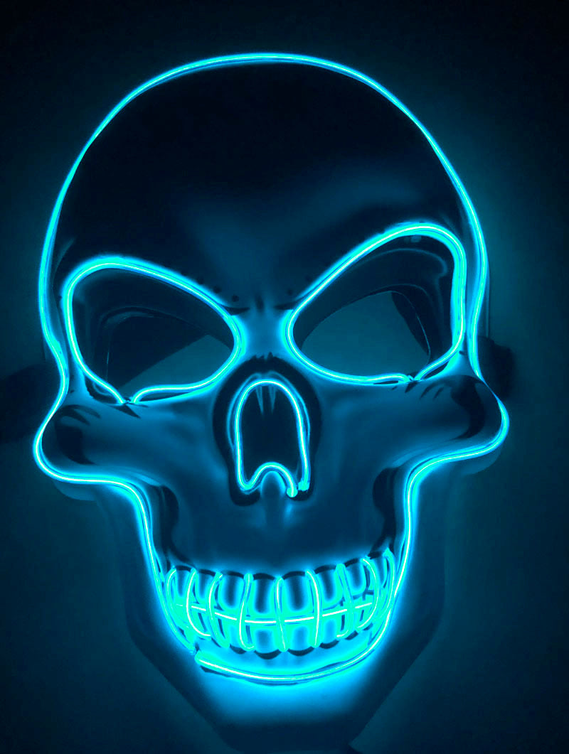 Halloween LED Skull Mask for Adults – Cool Illuminated Mask for Parties, Trick-or-Treat & Cosplay
