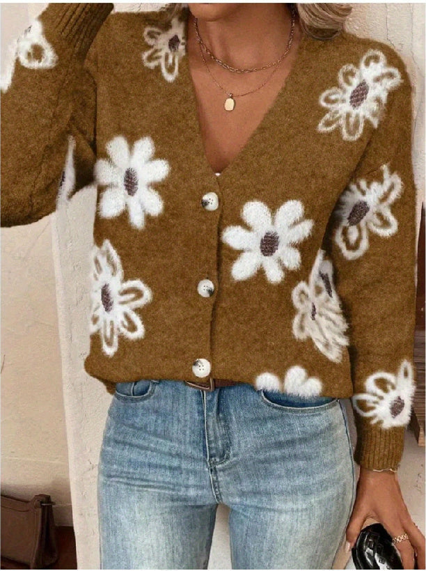 Alice – Floral Print Vest With Buttons
