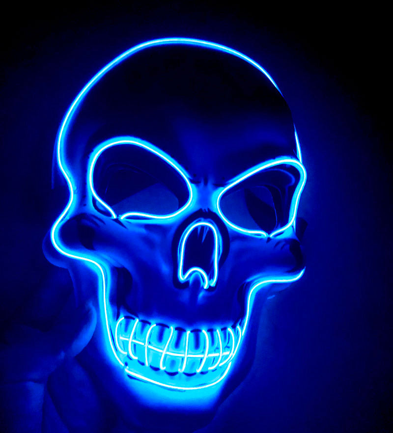 Halloween LED Skull Mask for Adults – Cool Illuminated Mask for Parties, Trick-or-Treat & Cosplay