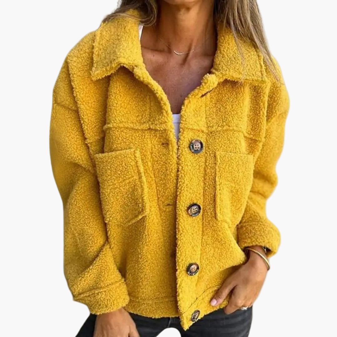 Women's Teddy Fleece Jacket – Fashionable Sherpa Jacket for Comfort and Warmth