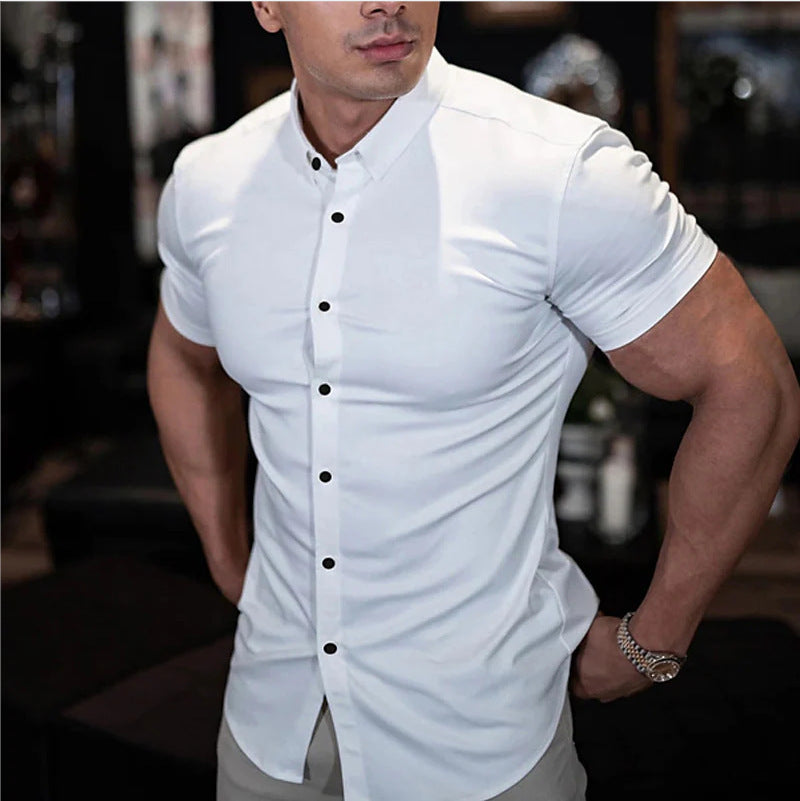Patrick – Slim Fit Short Sleeve Cardigan for Men