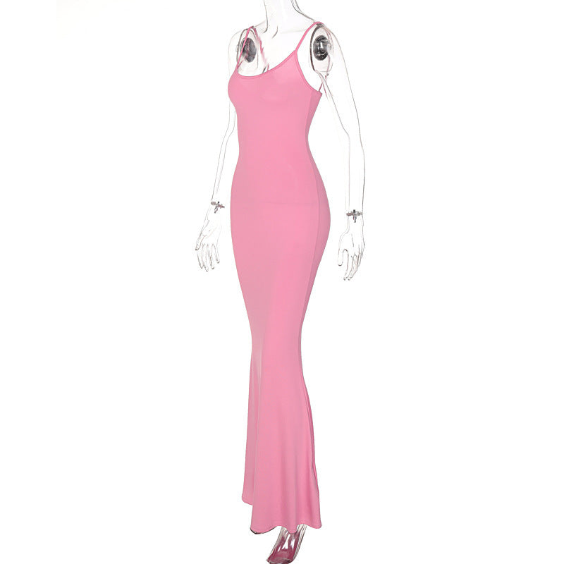 Joy – Spaghetti Straps Long Dress Female Sexy Tight Bodycon Party Dress