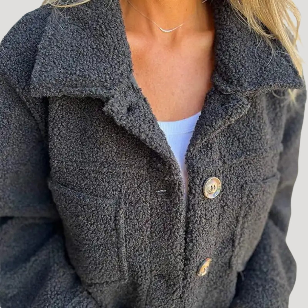 Women's Teddy Fleece Jacket – Fashionable Sherpa Jacket for Comfort and Warmth