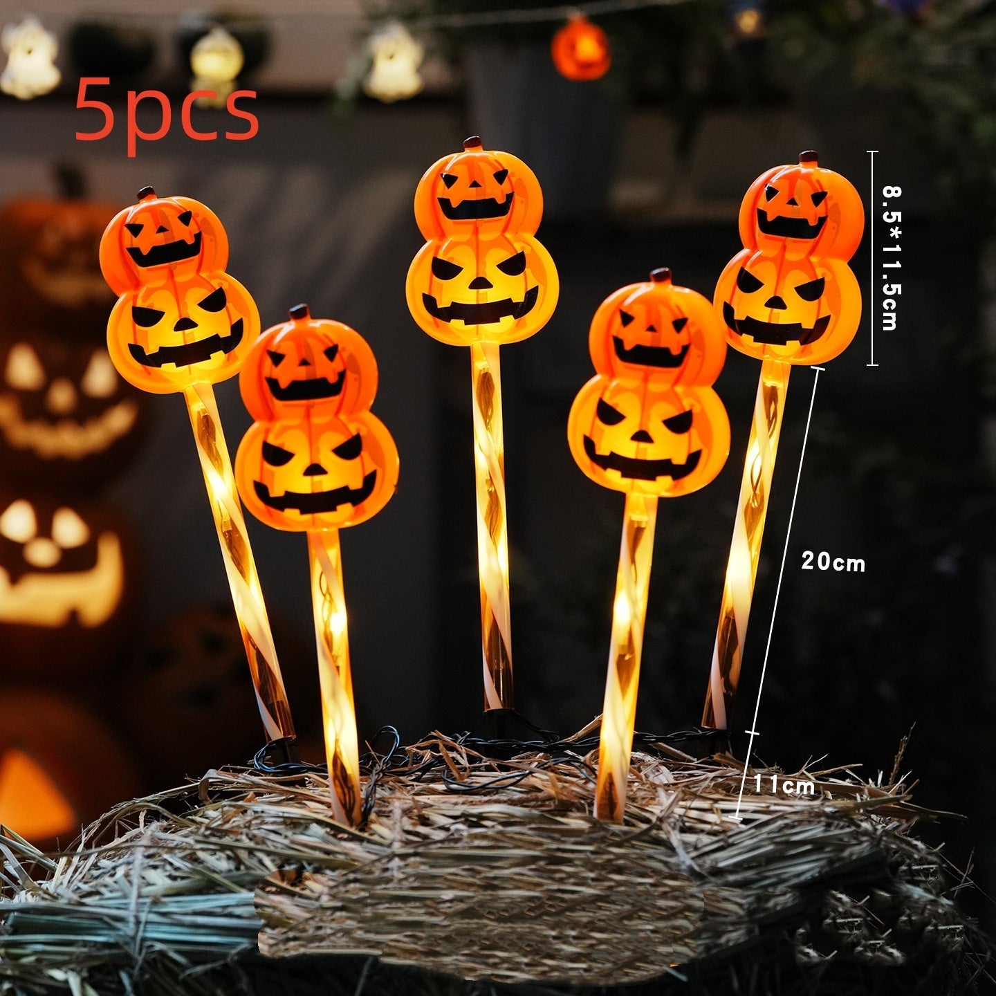 Halloween Decoration – Cartoon Ghosts Garden Lighting – Battery Powered Outdoor Lighting