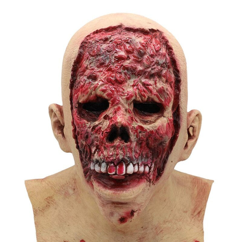 Halloween Latex Mask Adult – Scary Zombie Face – Perfect for Halloween Party, Trick-or-Treat & Cosplay