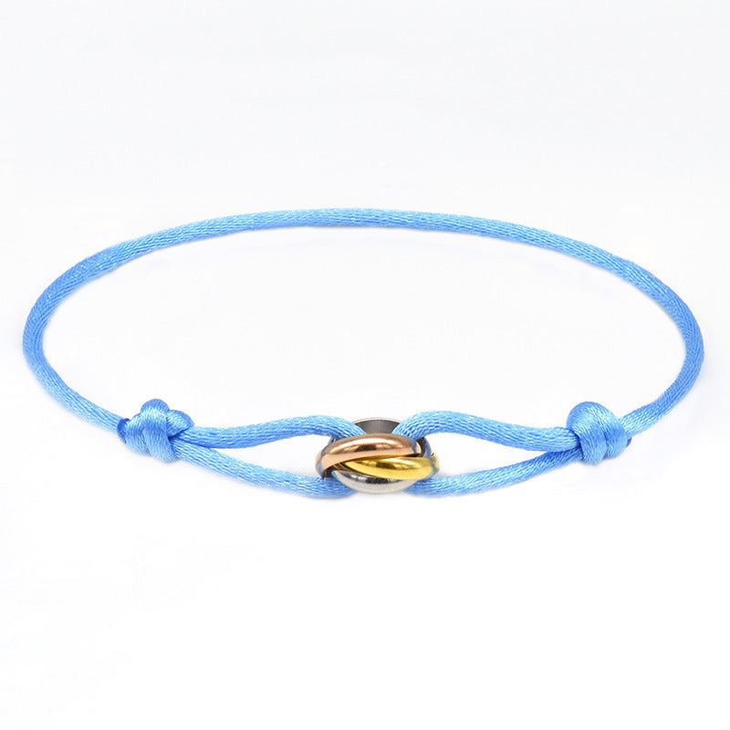 Ladies bracelet with adjustable cord and elegant decorative knot – stylish women's bracelet