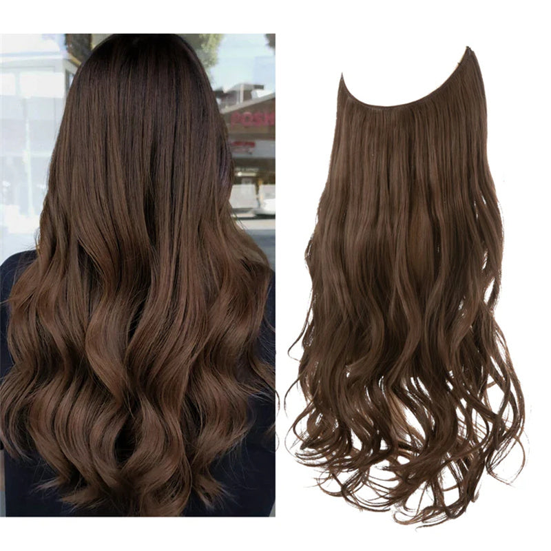 Naturally Looking Women's Wig with Loose Curls and Layered Halo Style