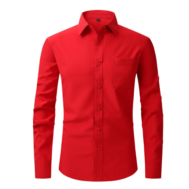 Men's Classic Shirt with Long Sleeves – Stylish Basic for Office or Occasions