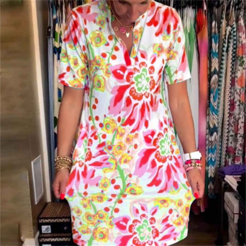 Wendy – Casual Loose Dress with Digital Print