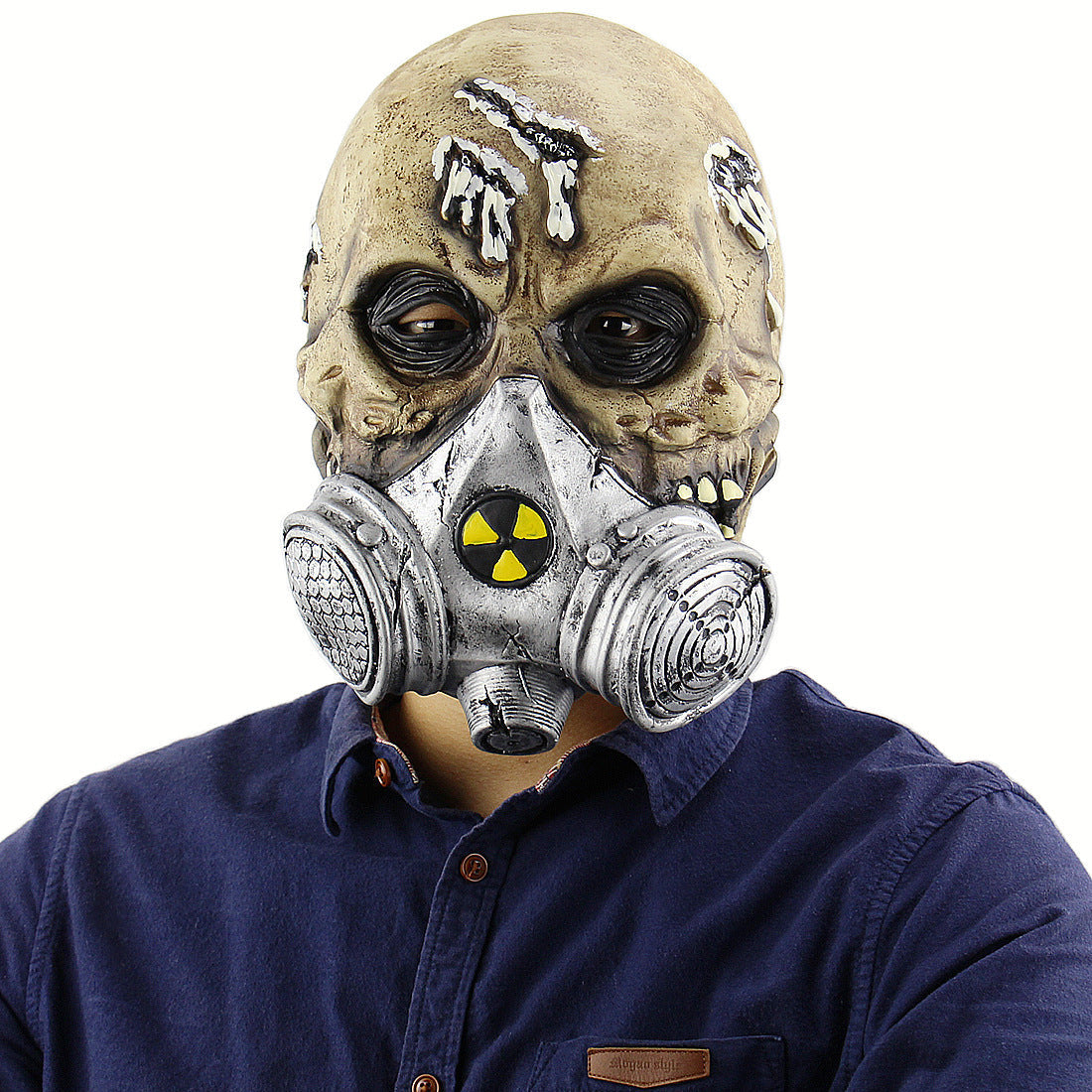 Halloween Mask for Adults – Creepy Demon with Vampire Teeth – Perfect for Halloween Party, Costume Party and Trick-or-Treat