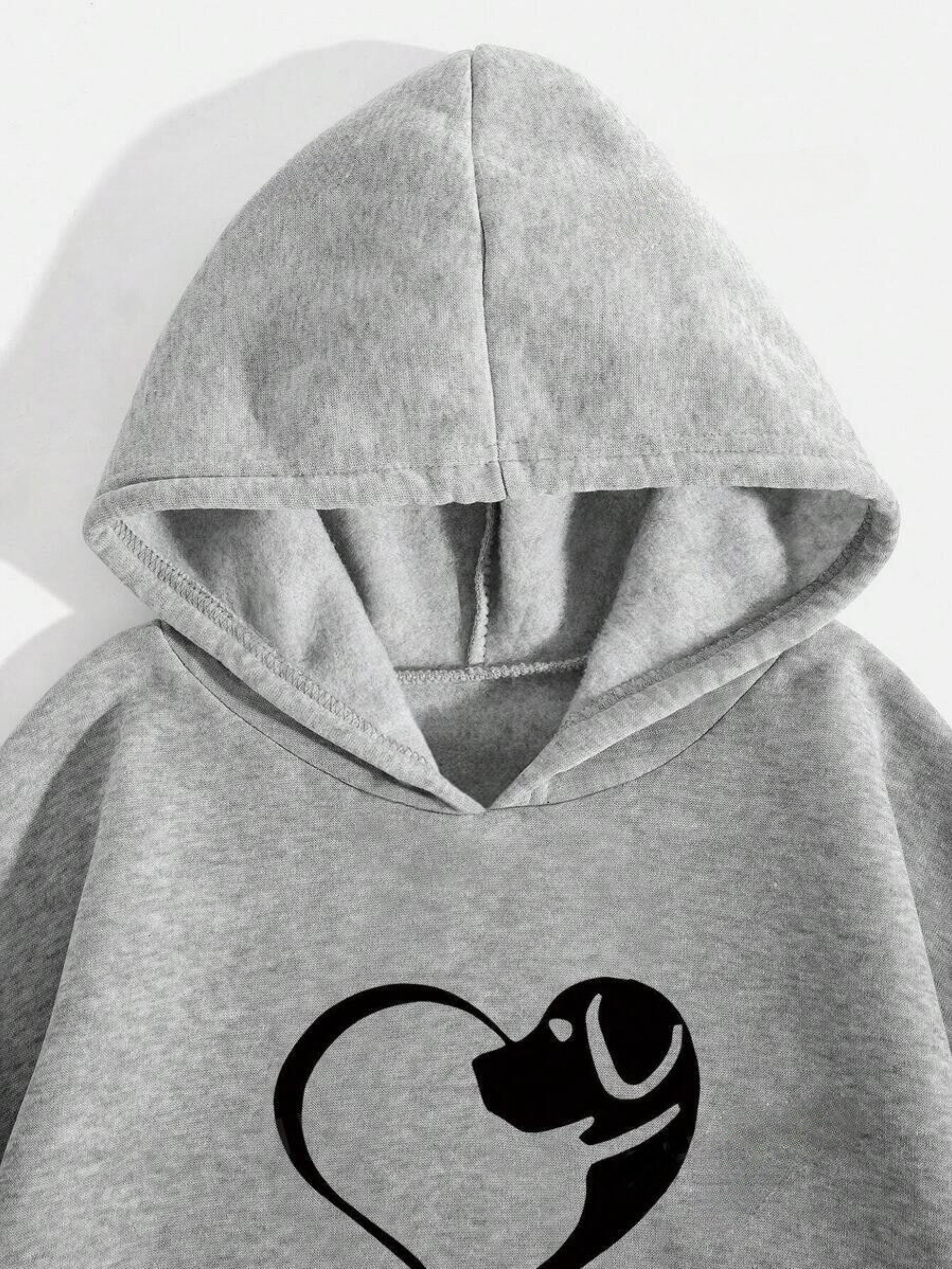 Women's Hoodie with Dog Heart and Paw Print – Casual and Comfortable for Animal Lovers