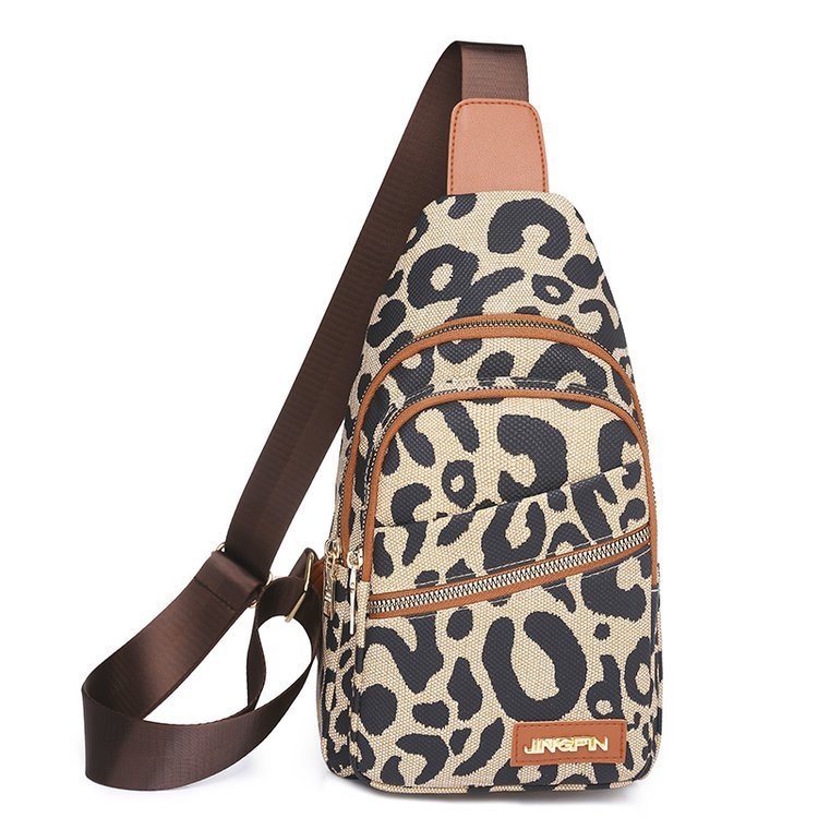 Natalie – Leopard Print Shoulder Bag with Headphone Jack