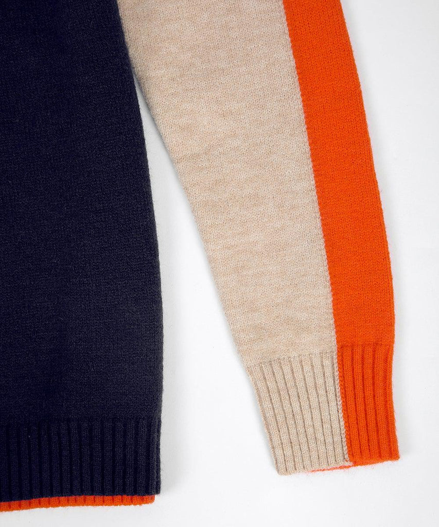 Women's Sweater Colorblock Style – Modern Fitted Sweater for Urban Looks