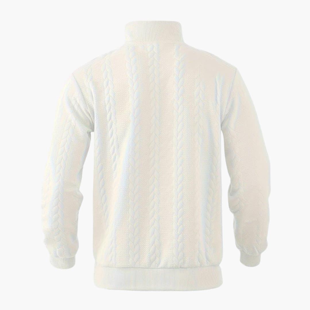 Men's Half-Zip Knitted Sweater – Stylish Casual Pullover for Cold Days