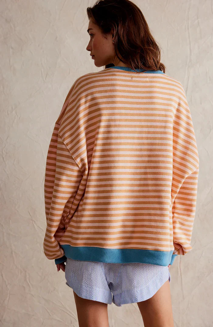 Women's Oversized Striped Sweater – Casual Comfort for Autumn and Spring
