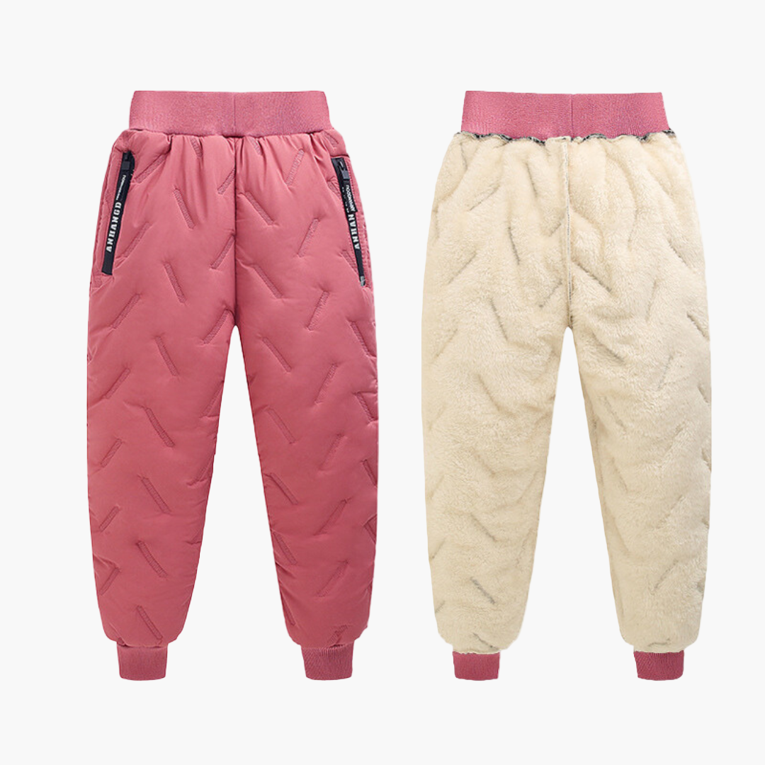 Children's Outdoor Winter Pants Padded Fleece Warm Water-Repellent – Ideal for Playing & Winter Activities