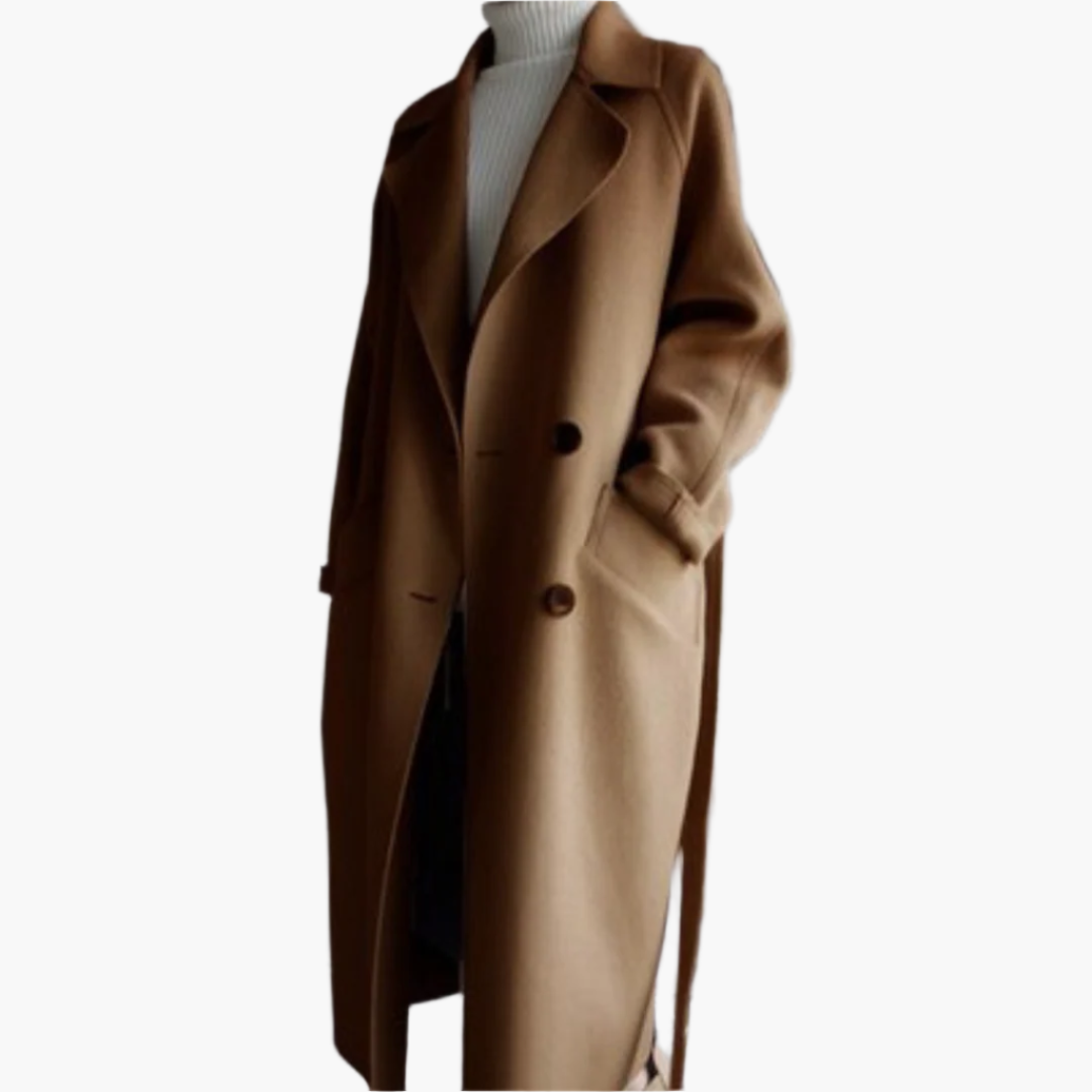 Women's Long Elegant Winter Coat – Classic Style and Comfort for Cold Days