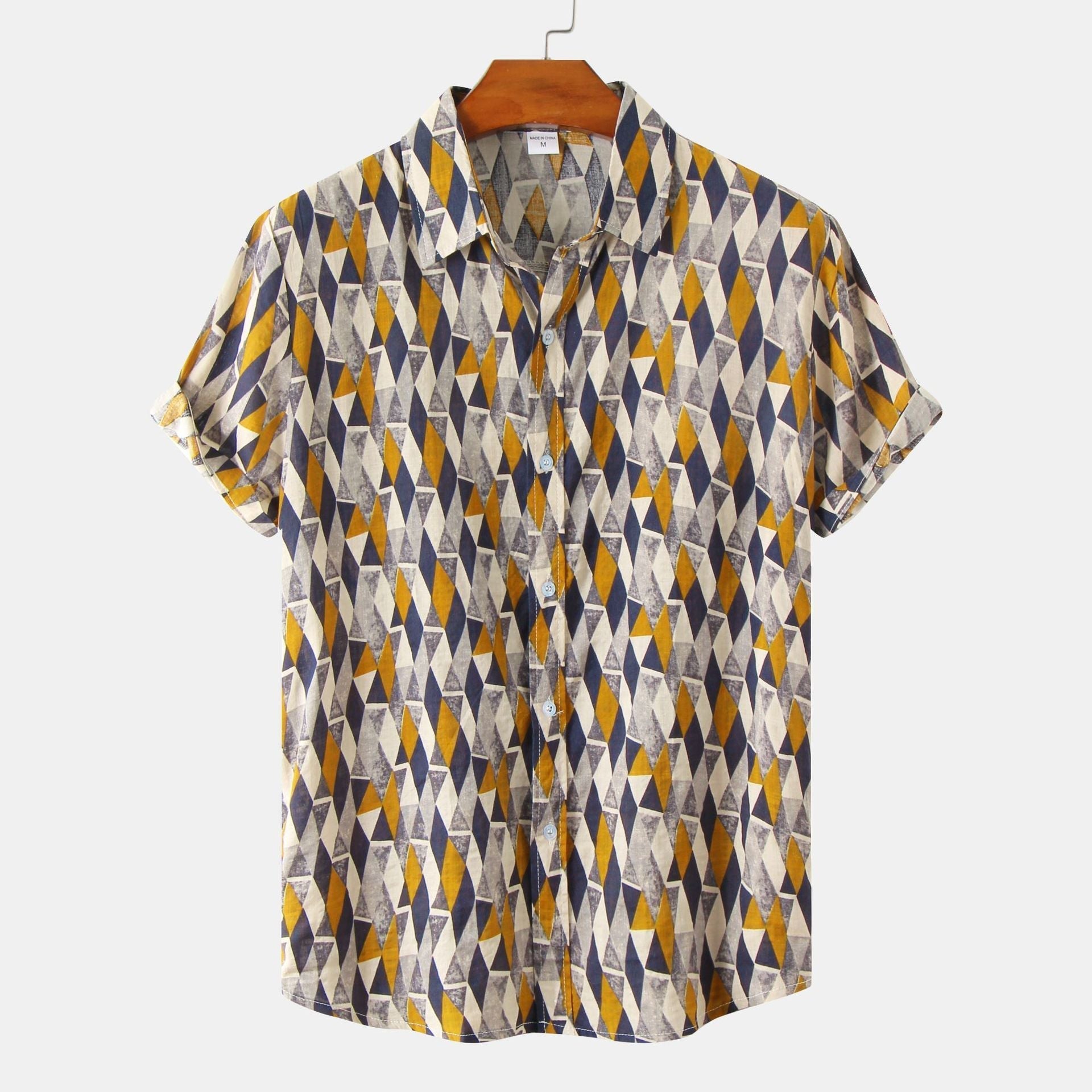 Men's Short Sleeve Shirt with Floral Print – Casual Style for Summer and Vacation
