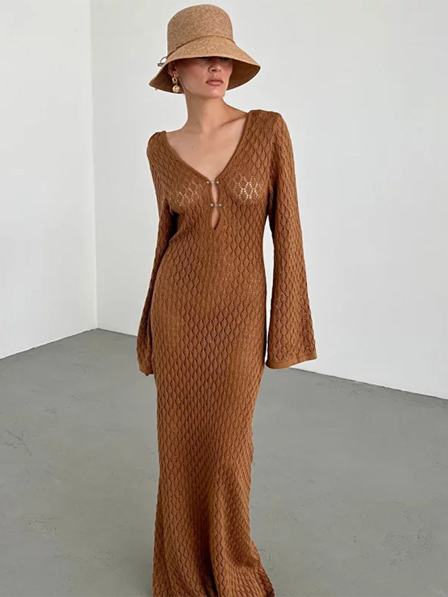 Natalie – Knitted Beach Dress with Sun Protection