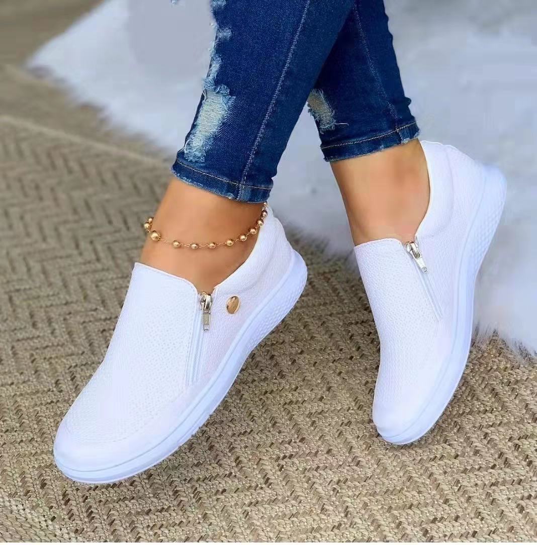 Leah – Casual Sports Zip Sneakers for Women