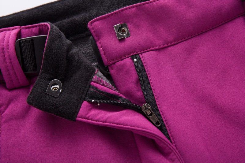Women's Outdoor Hiking Pants Softshell Waterproof and Warm – Ideal for Trekking, Hiking and Daily Use