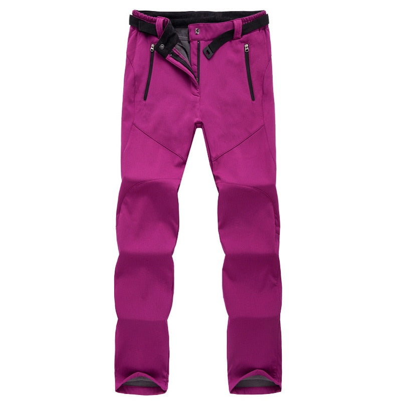 Women's Outdoor Hiking Pants Softshell Waterproof and Warm – Ideal for Trekking, Hiking and Daily Use