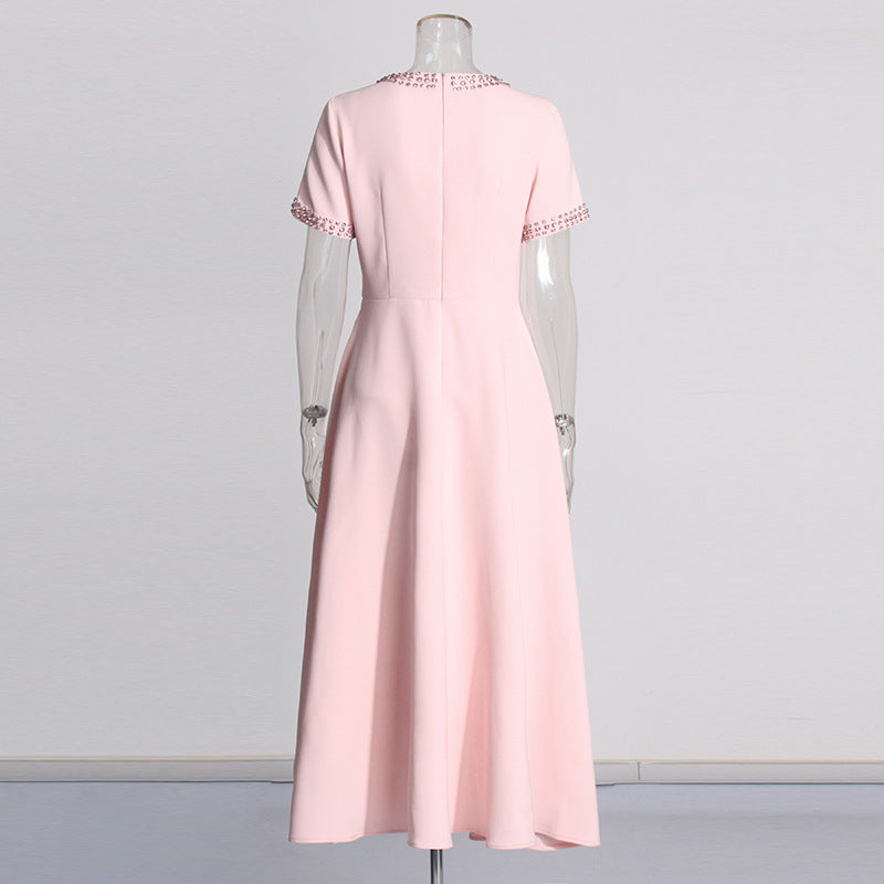 Georgina – Luxury Dress with Bow and Rhinestone
