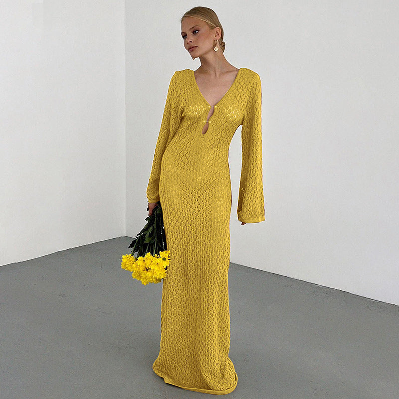 Natalie – Knitted Beach Dress with Sun Protection