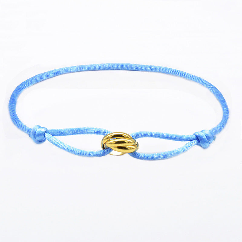 Ladies bracelet with adjustable cord and elegant decorative knot – stylish women's bracelet