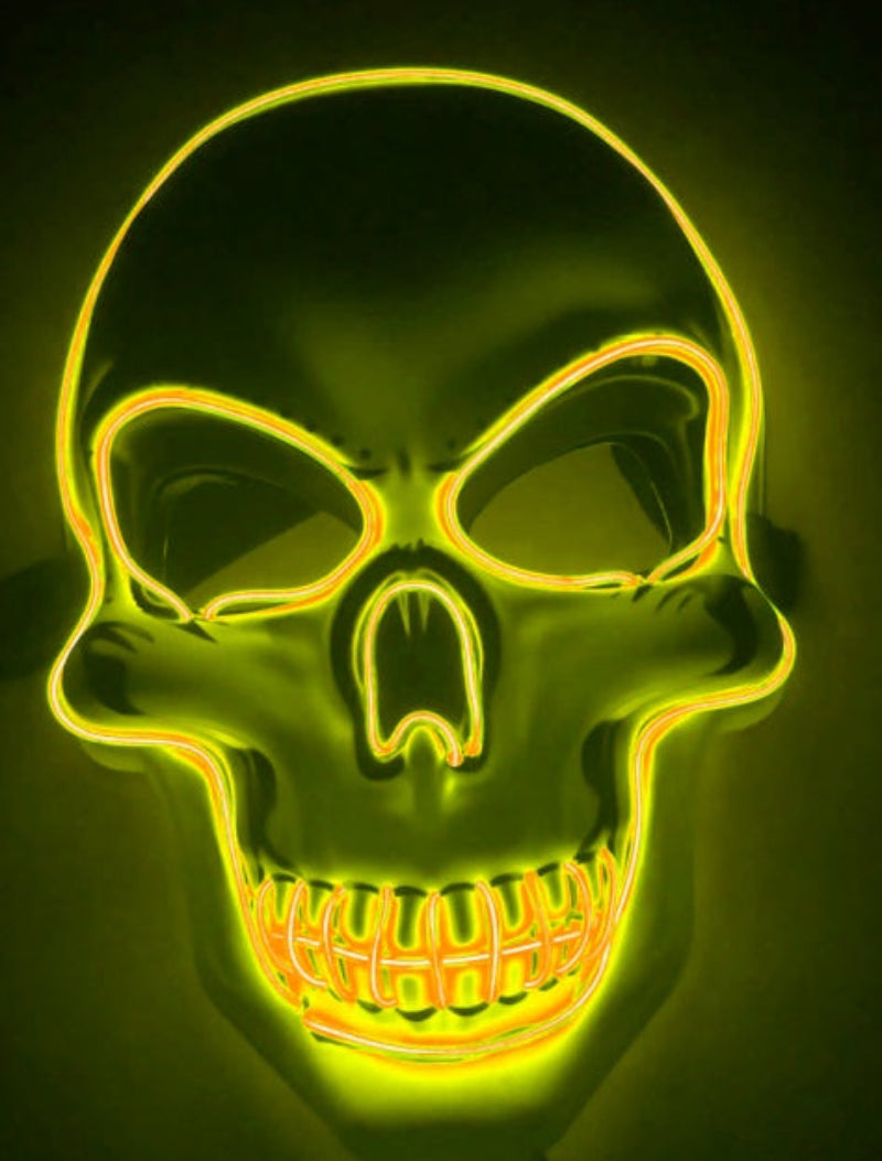 Halloween LED Skull Mask for Adults – Cool Illuminated Mask for Parties, Trick-or-Treat & Cosplay