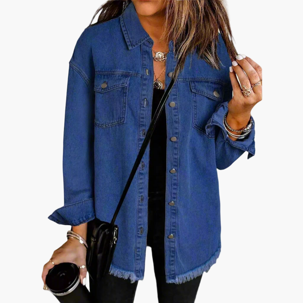 Women's Oversized Denim Jacket Casual Stylish Denim Jacket