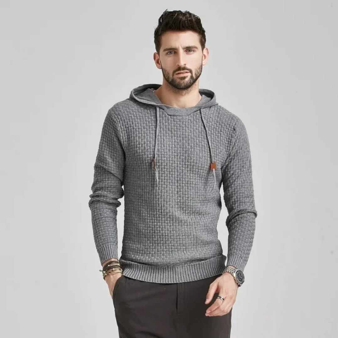 Men's Hoodie Casual Checked Design Comfortable Style for Daily Use