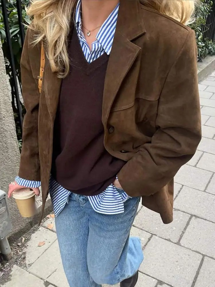 Women's Oversized Blazer Classic and Fashionable for Autumn and Winter