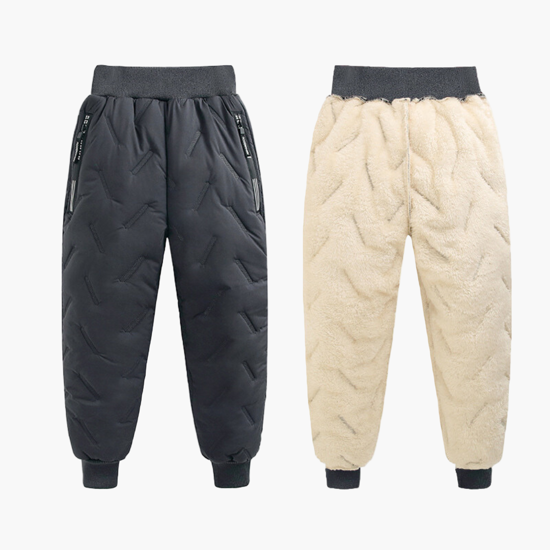 Children's Outdoor Winter Pants Padded Fleece Warm Water-Repellent – Ideal for Playing & Winter Activities