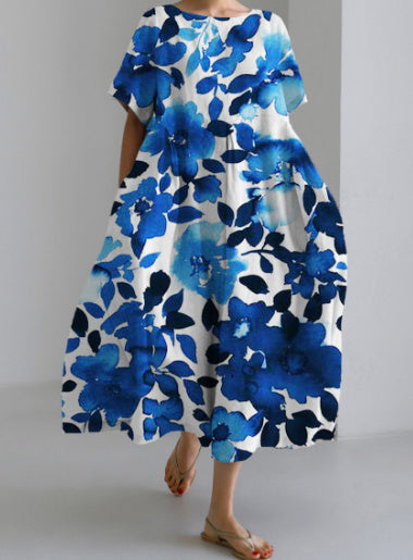 Jessica – 3D Printed Cotton-like Casual Fashion Dress