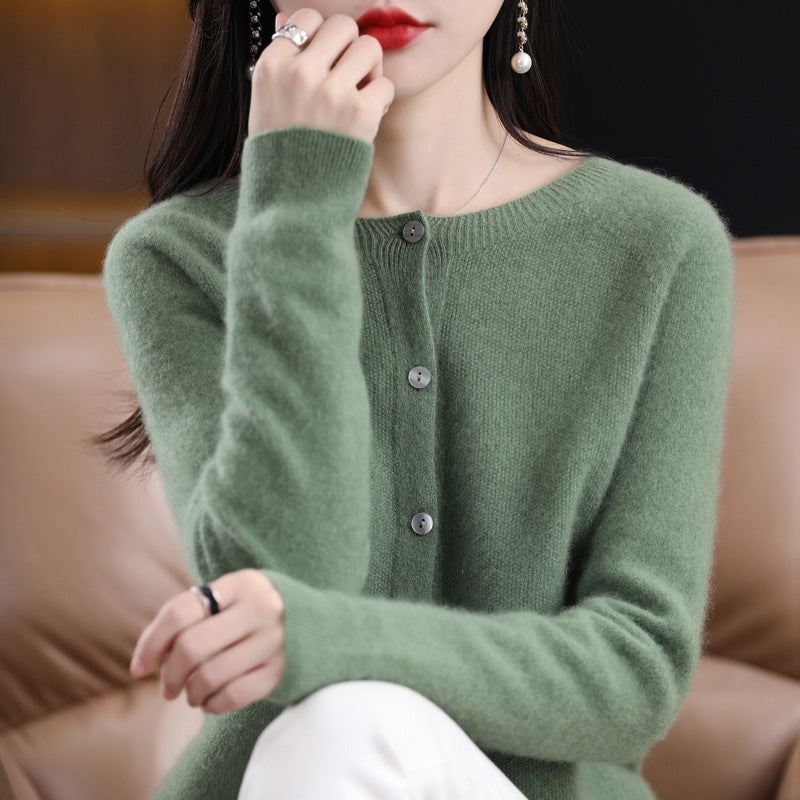 Women's V-neck Knitted Vest – Elegant Casual Knitted Cardigan for Daily Use
