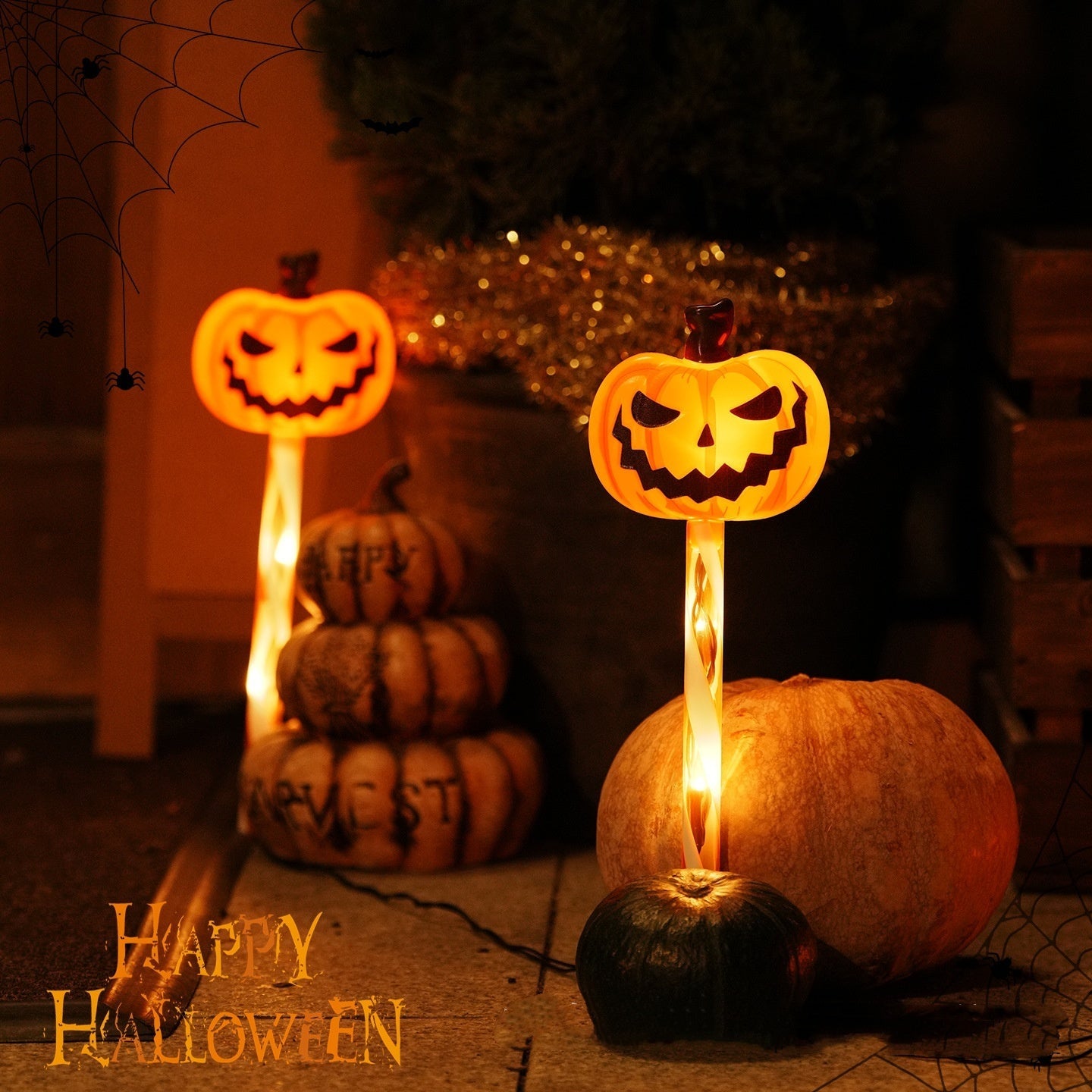 Halloween Decoration – Cartoon Ghosts Garden Lighting – Battery Powered Outdoor Lighting