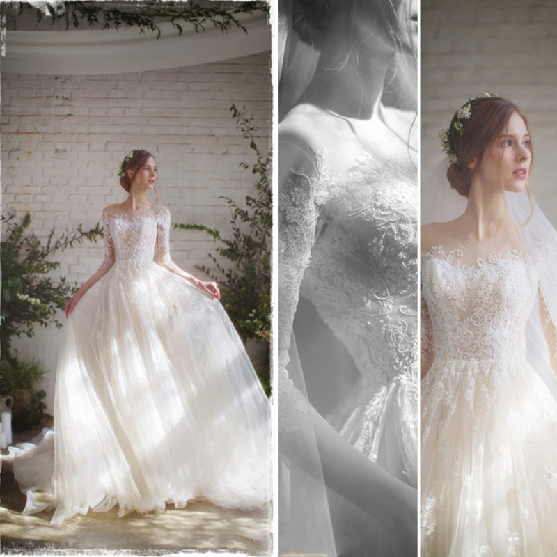 Jasmine – Wedding Dress with Lace Sleeves
