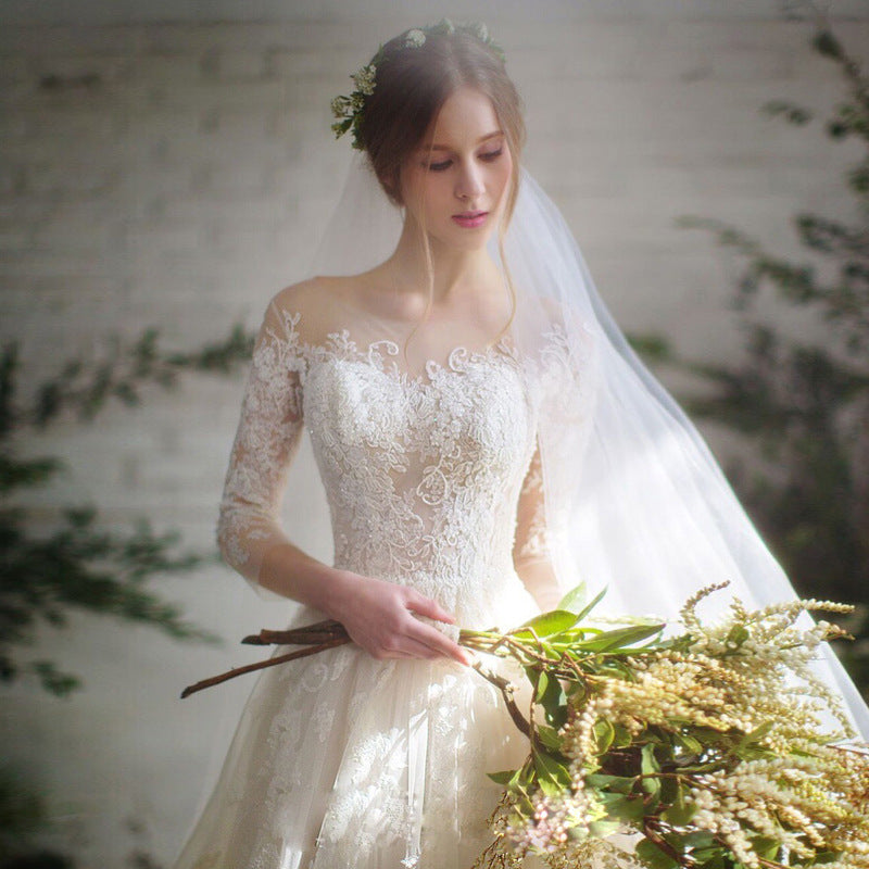 Jasmine – Wedding Dress with Lace Sleeves