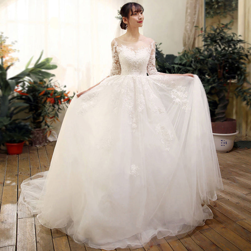 Jasmine – Wedding Dress with Lace Sleeves