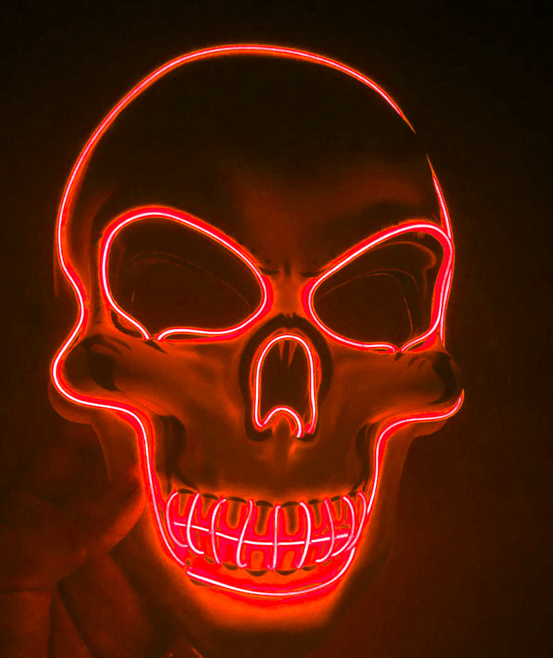 Halloween LED Skull Mask for Adults – Cool Illuminated Mask for Parties, Trick-or-Treat & Cosplay