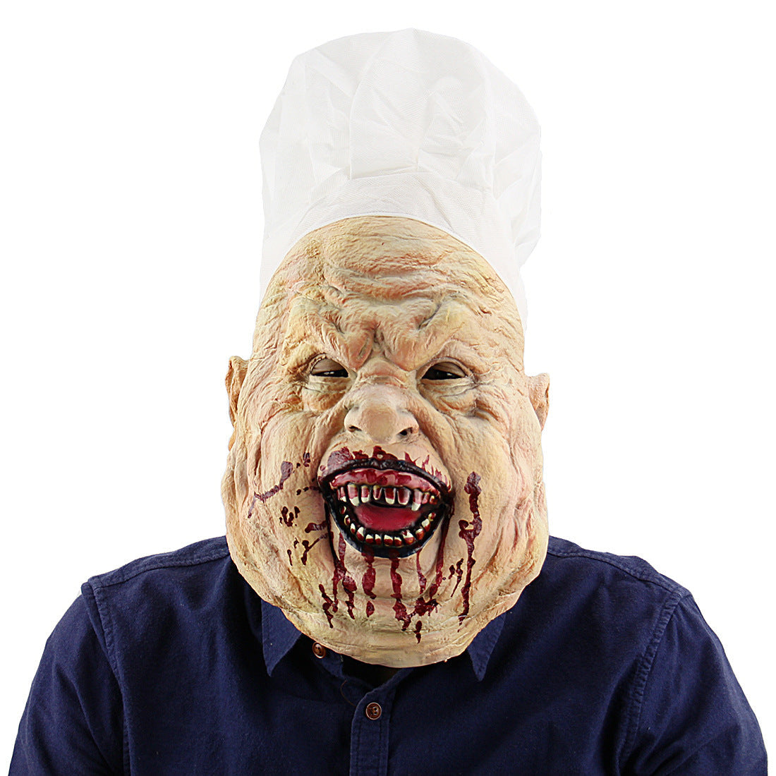 Halloween Mask for Adults – Creepy Demon with Vampire Teeth – Perfect for Halloween Party, Costume Party and Trick-or-Treat