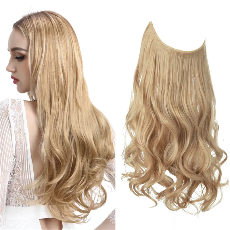 Naturally Looking Women's Wig with Loose Curls and Layered Halo Style