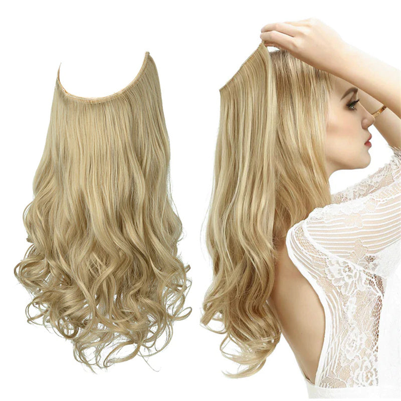 Naturally Looking Women's Wig with Loose Curls and Layered Halo Style