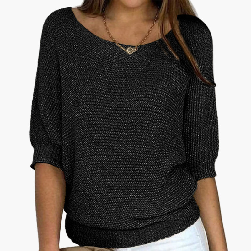 Women's Knitted Casual Sweater – Comfortable Feminine Fashion for Daily Use