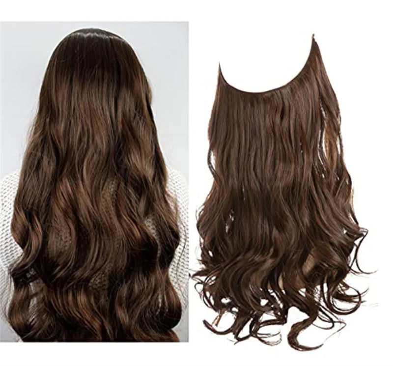 Naturally Looking Women's Wig with Loose Curls and Layered Halo Style