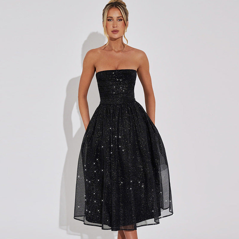 Victoria – Elegant Midi Dress with Sequins
